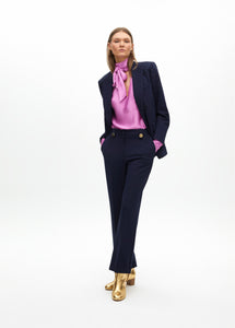 BLUSA IN RASO FLUIDA CON FIOCCO - LOLA CASADEMUNT