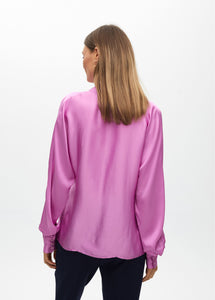 BLUSA IN RASO FLUIDA CON FIOCCO - LOLA CASADEMUNT