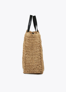 Borsa shopper rafia logo brillante - Lola Casademunt