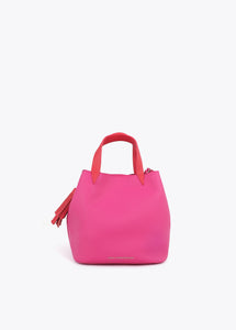 Borsa bicolore con nappa - Lola Casademunt
