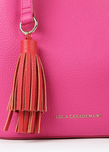 Borsa bicolore con nappa - Lola Casademunt