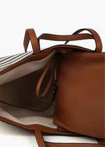 Shopper righe ed effetto pelle - Lola Casademunt