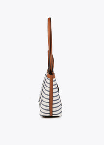 Shopper righe ed effetto pelle - Lola Casademunt