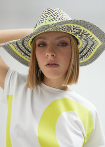 Cappello floppy multicolore effetto rafia - Lola Casademunt