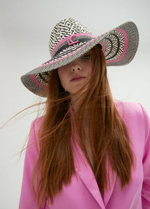 Cappello floppy rafia multicolore - Lola Casademunt