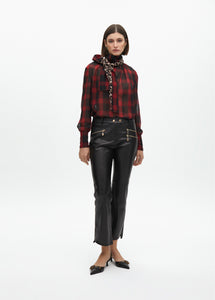 CAMICIA CON FIOCCO STAMPA ANIMALIER E TARTAN - LOLA CASADEMUNT