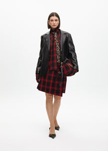 CAMICIA CON FIOCCO STAMPA ANIMALIER E TARTAN - LOLA CASADEMUNT