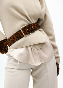 CINTURA LARGA STAMPA ANIMALIER - LOLA CASADEMUNT