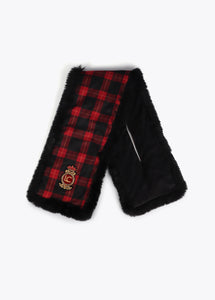 SCIARPA REVERSIBILE TARTAN ED EFFETTO PELLICCIA - LOLA CASADEMUNT