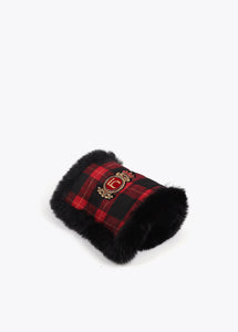SCIARPA REVERSIBILE TARTAN ED EFFETTO PELLICCIA - LOLA CASADEMUNT