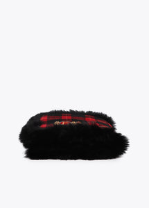 SCIARPA REVERSIBILE TARTAN ED EFFETTO PELLICCIA - LOLA CASADEMUNT