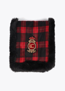 SCIARPA REVERSIBILE TARTAN ED EFFETTO PELLICCIA - LOLA CASADEMUNT