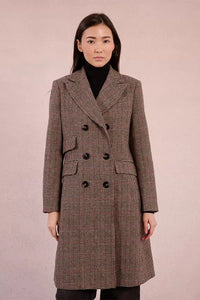 CAPPOTTO LUNGO PIED-DE-POULE - MOLLY BRACKEN