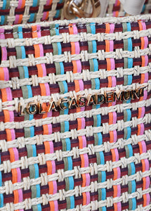 Mini borsa tracolla effetto rafia - Lola Casademunt