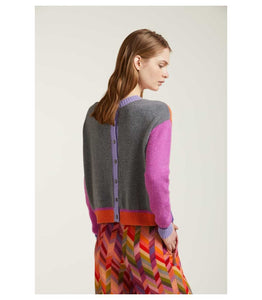 Cardigan girocollo oversize multicolor double use - JEI'S